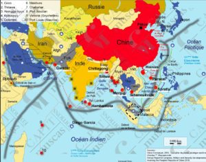 Carte des espaces maritimes indo-pacifiques