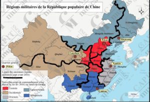 Carte des régions militaires de la République populaire de Chine