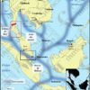 Carte maritimes de l'Isthme de Kra Détroit de Malacca