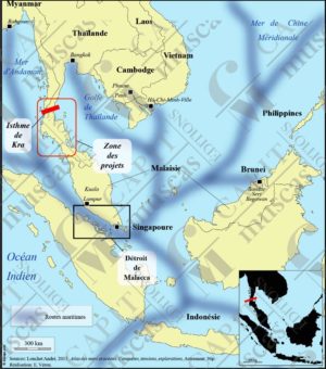 Carte maritimes de l'Isthme de Kra Détroit de Malacca