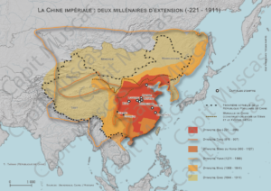 Carte La Chine impériale : Deux Millénaires d'extension (-221 - 1911)