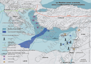 Carte La Méditerranée orientale, entre conflictualités et potentialités